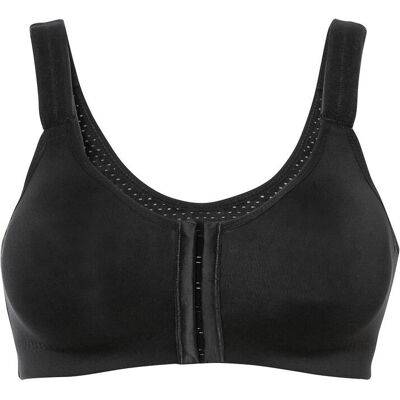 bonprix Vorderverschluss-Sport-BH mit mittlerem Halt - schwarz - Damen - Size: 80 bonprix Vorderverschluss-Sport-BH mit mittlerem Halt - schwarz - Damen - Size: 80
