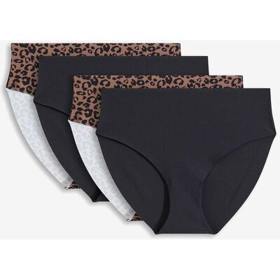 bonprix Maxislip ohne sichtbare Abdrücke aus Microfaser (4er Pack) - schwarz - Damen - Size: 36/38 (S) bonprix Maxislip ohne sichtbare Abdrücke aus Microfaser (4er Pack) - schwarz - Damen - Size: 36/38 (S)