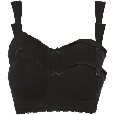 bonprix Still-BH ohne Bügel mit Bio-Baumwolle (2er Pack) - schwarz - Damen - Size: 75 bonprix Still-BH ohne Bügel mit Bio-Baumwolle (2er Pack) - schwarz - Damen - Size: 75
