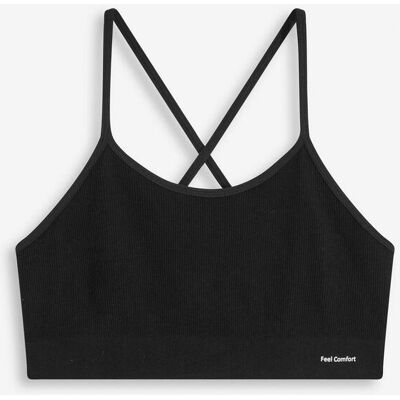 bonprix Feel Comfort Seamless Racerback Bustier - schwarz - Damen - Size: S bonprix Feel Comfort Seamless Racerback Bustier - schwarz - Damen - Size: S