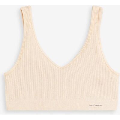 bonprix Feel Comfort Seamless Bustier gerippt - beige - Damen - Size: S bonprix Feel Comfort Seamless Bustier gerippt - beige - Damen - Size: S