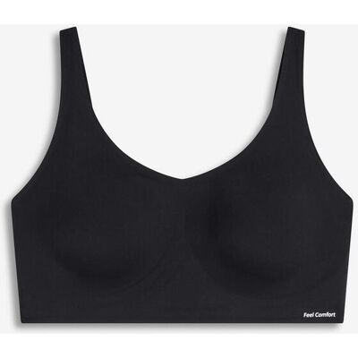 bonprix Wattierter Feel Comfort Lasercut T-Shirt BH ohne Bügel - schwarz - Damen - Size: 44/46 (L) bonprix Wattierter Feel Comfort Lasercut T-Shirt BH ohne Bügel - schwarz - Damen - Size: 44/46 (L)