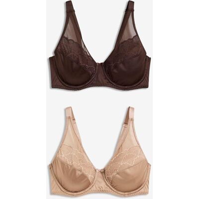 bonprix Bügel-BH mit Glanzeffekt (2er Pack) - braun - Damen - Size: 80 bonprix Bügel-BH mit Glanzeffekt (2er Pack) - braun - Damen - Size: 80