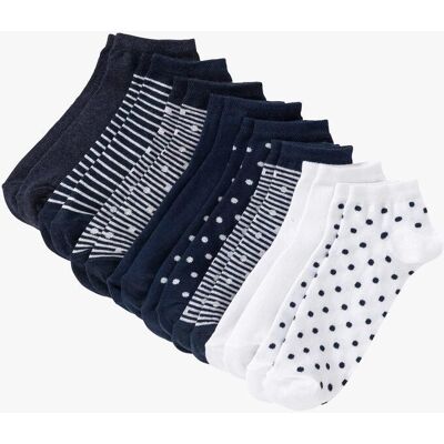 bonprix Sneakersocken mit Bio-Baumwolle (8er Pack) - blau - false - Size: 39-42 bonprix Sneakersocken mit Bio-Baumwolle (8er Pack) - blau - false - Size: 39-42