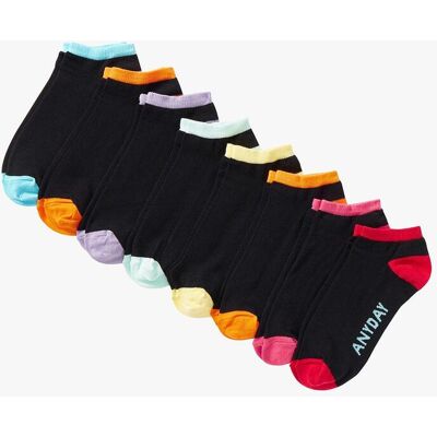 bonprix Sneaker Socken Wochentage (8er Pack) mit Bio-Baumwolle - schwarz - false - Size: 35-38 bonprix Sneaker Socken Wochentage (8er Pack) mit Bio-Baumwolle - schwarz - false - Size: 35-38