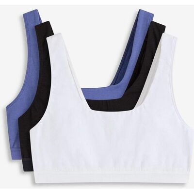 bonprix Bustier mit Bio-Baumwolle (3er Pack) - schwarz - Damen - Size: 36/38 (S) bonprix Bustier mit Bio-Baumwolle (3er Pack) - schwarz - Damen - Size: 36/38 (S)