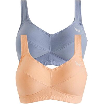 bonprix BH ohne Bügel mit Bio-Baumwolle (2er Pack) - orange - Damen - Size: 105 bonprix BH ohne Bügel mit Bio-Baumwolle (2er Pack) - orange - Damen - Size: 105