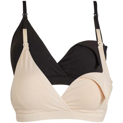 bonprix Still-BH ohne Bügel mit Bio-Baumwolle (2er Pack) - schwarz - Damen - Size: 48/50 (XL) bonprix Still-BH ohne Bügel mit Bio-Baumwolle (2er Pack) - schwarz - Damen - Size: 48/50 (XL)