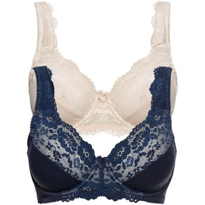 bonprix Minimizer-BH (2er-Pack) - blau - Damen - Size: 90 bonprix Minimizer-BH (2er-Pack) - blau - Damen - Size: 90