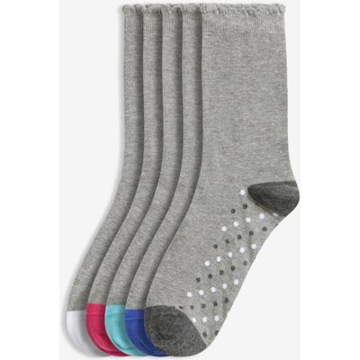 bonprix Socken mit Bio-Baumwolle (5er Pack) - grau - Damen - Size: 35-38 bonprix Socken mit Bio-Baumwolle (5er Pack) - grau - Damen - Size: 35-38