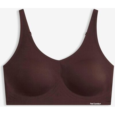 bonprix Wattierter Feel Comfort Lasercut T-Shirt BH ohne Bügel - braun - Damen - Size: 44/46 (L) bonprix Wattierter Feel Comfort Lasercut T-Shirt BH ohne Bügel - braun - Damen - Size: 44/46 (L)