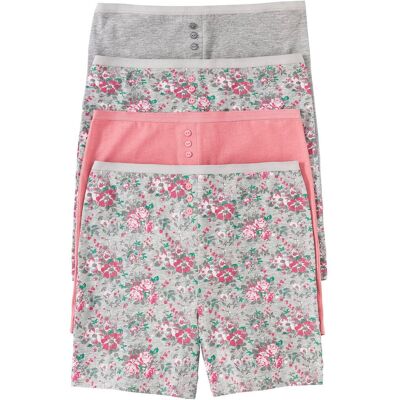 bonprix Lange Unterhose mit hohem Bund (4er Pack) - grau - Damen - Size: 52/54 (XXL) bonprix Lange Unterhose mit hohem Bund (4er Pack) - grau - Damen - Size: 52/54 (XXL)