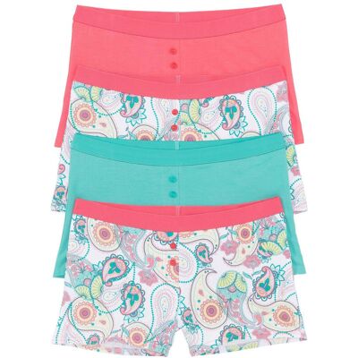 bonprix Damen Boxer mit weicher Baumwolle (4er Pack) - weiß - Damen - Size: 44/46 (L) bonprix Damen Boxer mit weicher Baumwolle (4er Pack) - weiß - Damen - Size: 44/46 (L)