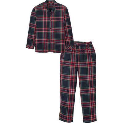 bonprix Herren Pyjama aus weichem Flanell mit Knopfleiste - blau - Herren - Size: 52/54 (L) bonprix Herren Pyjama aus weichem Flanell mit Knopfleiste - blau - Herren - Size: 52/54 (L)