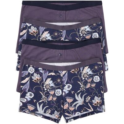 bonprix Damen Boxer mit Bio-Baumwolle (4er Pack) - lila - Damen - Size: 44/46 (L) bonprix Damen Boxer mit Bio-Baumwolle (4er Pack) - lila - Damen - Size: 44/46 (L)