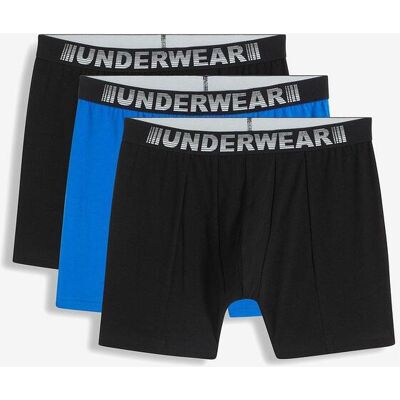 bonprix Boxershorts mittellang, eng mit Baumwolle (3er Pack) - blau - Herren - Size: 8 (XXL) bonprix Boxershorts mittellang, eng mit Baumwolle (3er Pack) - blau - Herren - Size: 8 (XXL)
