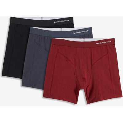 bonprix Boxershorts eng, mittellang mit Bio-Baumwolle (3er Pack) - rot - Herren - Size: 7 (XL) bonprix Boxershorts eng, mittellang mit Bio-Baumwolle (3er Pack) - rot - Herren - Size: 7 (XL)