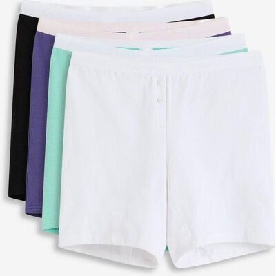 bonprix Mittellange Damen Boxer mit Bio-Baumwolle (4er Pack) - blau - Damen - Size: 44/46 (L) bonprix Mittellange Damen Boxer mit Bio-Baumwolle (4er Pack) - blau - Damen - Size: 44/46 (L)