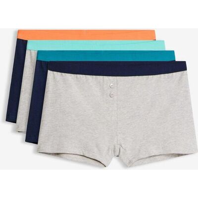 bonprix Damen Boxer mit weicher Baumwolle (4er Pack) - blau - Damen - Size: 44/46 (L) bonprix Damen Boxer mit weicher Baumwolle (4er Pack) - blau - Damen - Size: 44/46 (L)