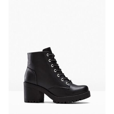 bonprix Schnürboots mit Blockabsatz - schwarz - Damen - Size: 43 bonprix Schnürboots mit Blockabsatz - schwarz - Damen - Size: 43