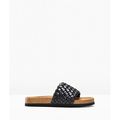 bonprix Pantoletten in Flechtoptik - schwarz - Damen - Size: 40 bonprix Pantoletten in Flechtoptik - schwarz - Damen - Size: 40