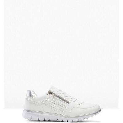 bonprix Sneaker mit Reißverschluss - weiß - Damen - Size: 43 bonprix Sneaker mit Reißverschluss - weiß - Damen - Size: 43