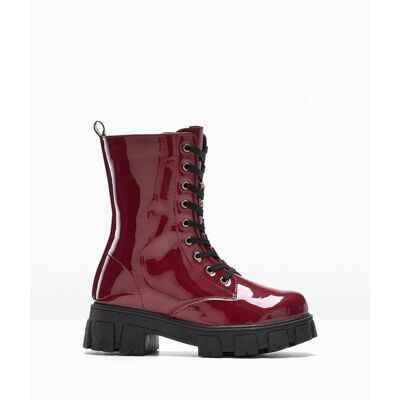 bonprix Schnürboots in Lack-Optik - rot - Damen - Size: 37 bonprix Schnürboots in Lack-Optik - rot - Damen - Size: 37