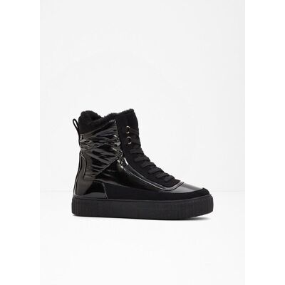 bonprix Gefütterte Schnürboots - schwarz - Damen - Size: 39 bonprix Gefütterte Schnürboots - schwarz - Damen - Size: 39