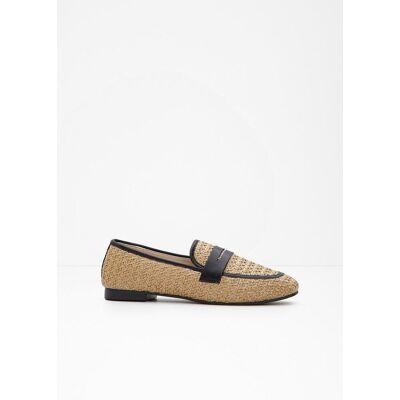 bonprix Loafer in Stroh-Optik - beige - Damen - Size: 36 bonprix Loafer in Stroh-Optik - beige - Damen - Size: 36
