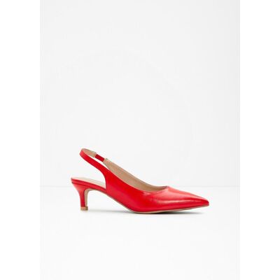 bonprix Slingpumps mit schmalem Absatz - rot - Damen - Size: 36 bonprix Slingpumps mit schmalem Absatz - rot - Damen - Size: 36