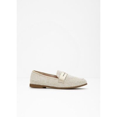 bonprix Loafer mit Metallic-Details - beige - Damen - Size: 40 bonprix Loafer mit Metallic-Details - beige - Damen - Size: 40