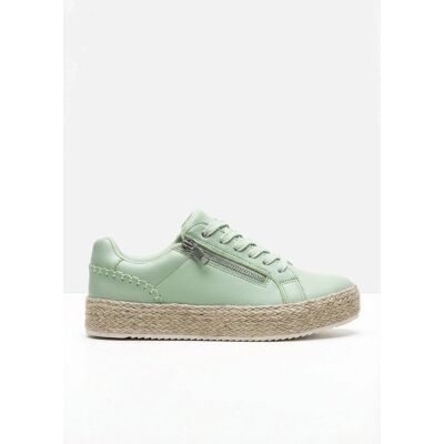 bonprix Sneaker mit Reißverschluss - grün - Damen - Size: 36 bonprix Sneaker mit Reißverschluss - grün - Damen - Size: 36