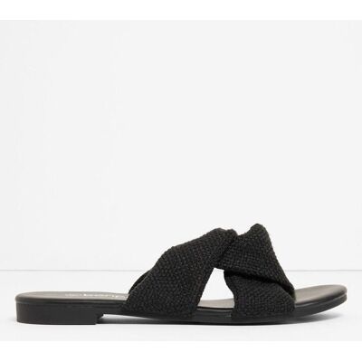 bonprix Pantoletten mit Knoten - schwarz - Damen - Size: 37 bonprix Pantoletten mit Knoten - schwarz - Damen - Size: 37