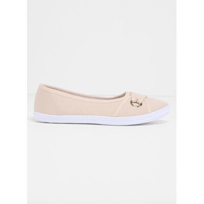 bonprix Ballerinas aus Baumwoll-Canvas - beige - Damen - Size: 37 bonprix Ballerinas aus Baumwoll-Canvas - beige - Damen - Size: 37