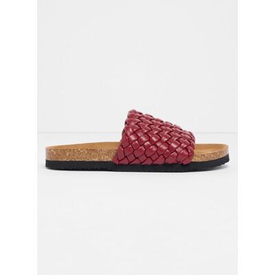 bonprix Pantoletten in Flechtoptik - rot - Damen - Size: 40 bonprix Pantoletten in Flechtoptik - rot - Damen - Size: 40
