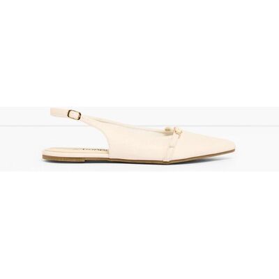 bonprix Sling-Ballerinas mit dekorativem Riemen - weiß - Damen - Size: 41 bonprix Sling-Ballerinas mit dekorativem Riemen - weiß - Damen - Size: 41