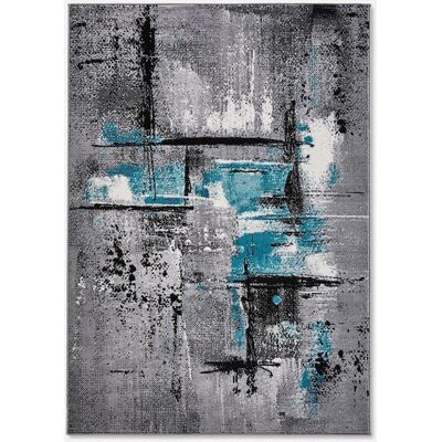 bonprix Teppich mit malerischem Motiv - grau - Size: 6 (190/280 cm) bonprix Teppich mit malerischem Motiv - grau - Size: 6 (190/280 cm)