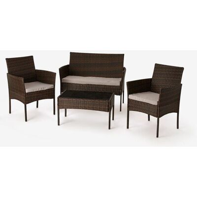 bonprix Gartenmöbel Set (4-tlg. Set) - braun bonprix Gartenmöbel Set (4-tlg. Set) - braun