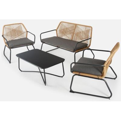 bonprix Gartenmöbel Set (4-tlg. Set) - schwarz bonprix Gartenmöbel Set (4-tlg. Set) - schwarz