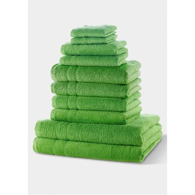 bonprix Baumwoll-Handtuch Set (10-tlg. Set) - grün - Size: 0 (10-tlg. Set Waschlappen: 30/30 cm, Gästehandtuch 30/50 cm: 30/50 cm, Handtuch 50/100 cm: 50/100 cm, Duschtuch 70/140 cm: 70/140 cm) bonprix Baumwoll-Handtuch Set (10-tlg. Set) - grün - Size: 0 (10-tlg. Set Waschlappen: 30/30 cm, Gästehandtuch 30/50 cm: 30/50 cm, Handtuch 50/100 cm: 50/100 cm, Duschtuch 70/140 cm: 70/140 cm)