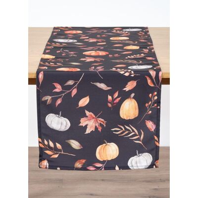 bonprix Tischläufer mit Kürbis Motiv wasserabweisend - schwarz - Size: 1 (LxB 180/30 cm) bonprix Tischläufer mit Kürbis Motiv wasserabweisend - schwarz - Size: 1 (LxB 180/30 cm)