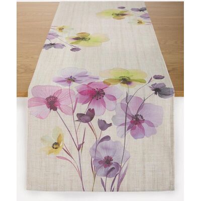 bonprix Tischläufer mit Leinenanteil - lila - Size: 2 (LxB 160/40 cm) bonprix Tischläufer mit Leinenanteil - lila - Size: 2 (LxB 160/40 cm)