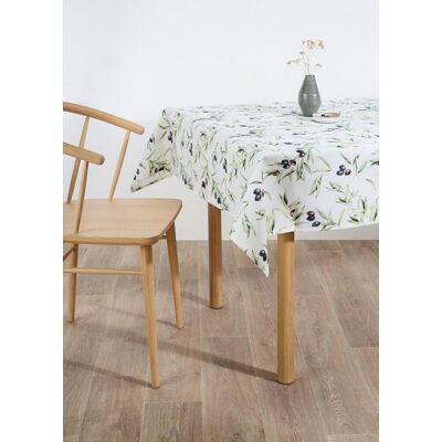 bonprix Tischdecke mit Olivzweigen, wasserabweisend - grün - Size: 3 (LxB 220/140 cm) bonprix Tischdecke mit Olivzweigen, wasserabweisend - grün - Size: 3 (LxB 220/140 cm)