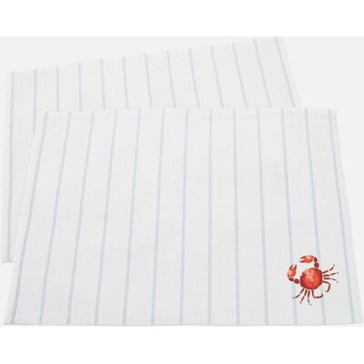 bonprix Tischsets aus Bio-Baumwolle (2er Pack) - blau - Size: 0 (LxB 50/35 cm) bonprix Tischsets aus Bio-Baumwolle (2er Pack) - blau - Size: 0 (LxB 50/35 cm)