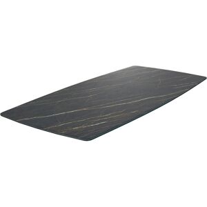 DELIFE Esstischplatte Edge Boot 200x100cm Laminam® Keramik Noir Desir Braun