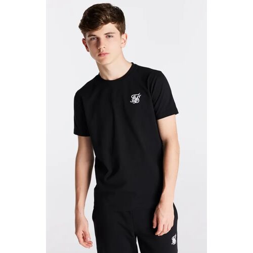 SikSilk Kurzarm T-Shirt mit Schwarzen Essentials für Jungen   9-10 YRS