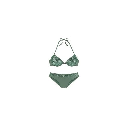 BRUNO BANANI Push-Up-Bikini Damen smaragd Gr.36 Cup B