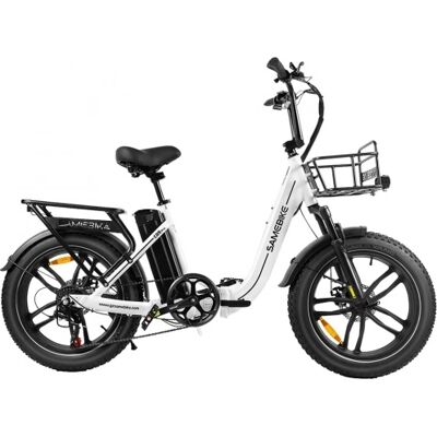 SAMEBIKE C05 Pro Faltbares Elektrofahrrad, 500W Motor, 36V 13Ah Akku, 20*4-Zoll-Fettreifen - Weiß SAMEBIKE C05 Pro Faltbares Elektrofahrrad, 500W Motor, 36V 13Ah Akku, 20*4-Zoll-Fettreifen - Weiß