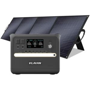 VLAIAN S2400 2048Wh 2400W Power Station + 1 Stück TALLPOWER TP200 200W faltbares Solarpanel Kit