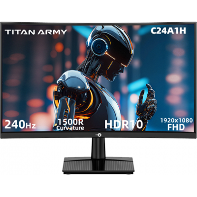 Titan ARMY C24A1H 23,6 Zoll 240 Hz Gaming-Monitor, gebogenes 1500R-Display, 1 ms MPRT, Auflösung 1920 x 1080 Titan ARMY C24A1H 23,6 Zoll 240 Hz Gaming-Monitor, gebogenes 1500R-Display, 1 ms MPRT, Auflösung 1920 x 1080